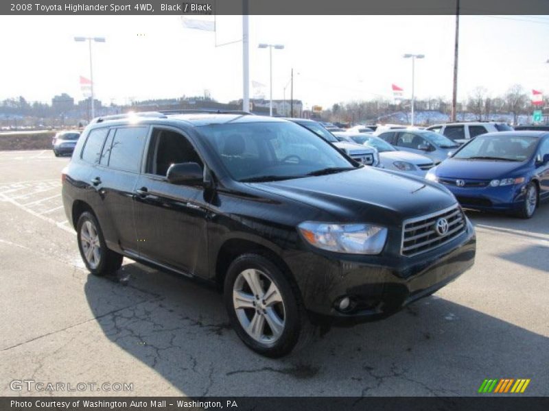 Black / Black 2008 Toyota Highlander Sport 4WD