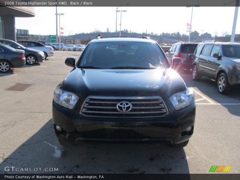 Black / Black 2008 Toyota Highlander Sport 4WD