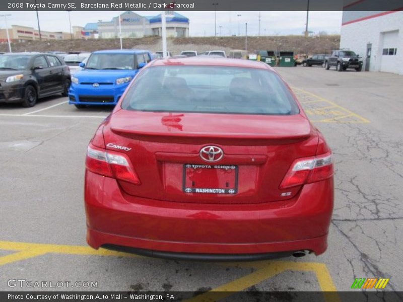 Barcelona Red Metallic / Dark Charcoal 2008 Toyota Camry SE