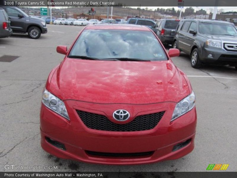 Barcelona Red Metallic / Dark Charcoal 2008 Toyota Camry SE