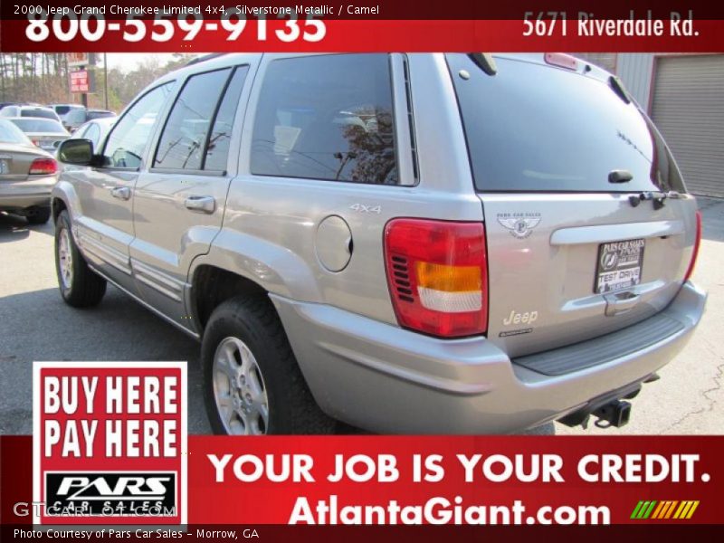 Silverstone Metallic / Camel 2000 Jeep Grand Cherokee Limited 4x4
