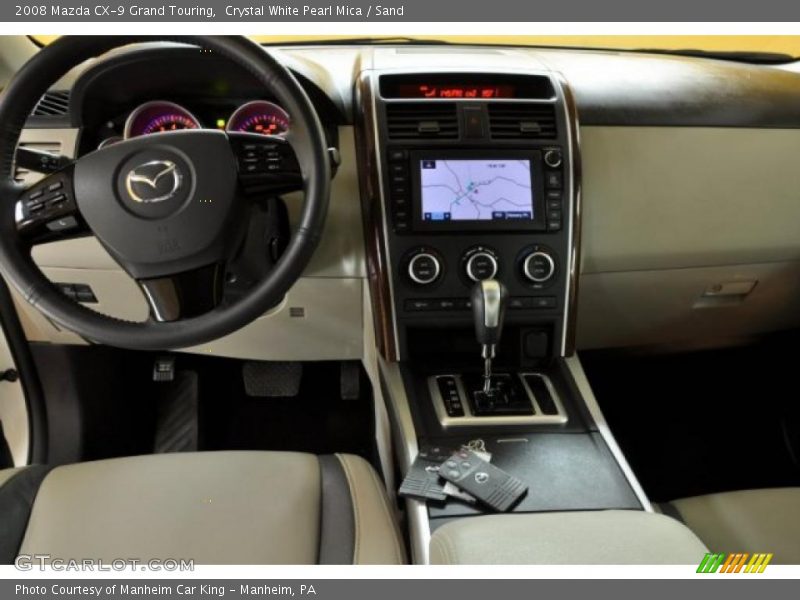 Crystal White Pearl Mica / Sand 2008 Mazda CX-9 Grand Touring