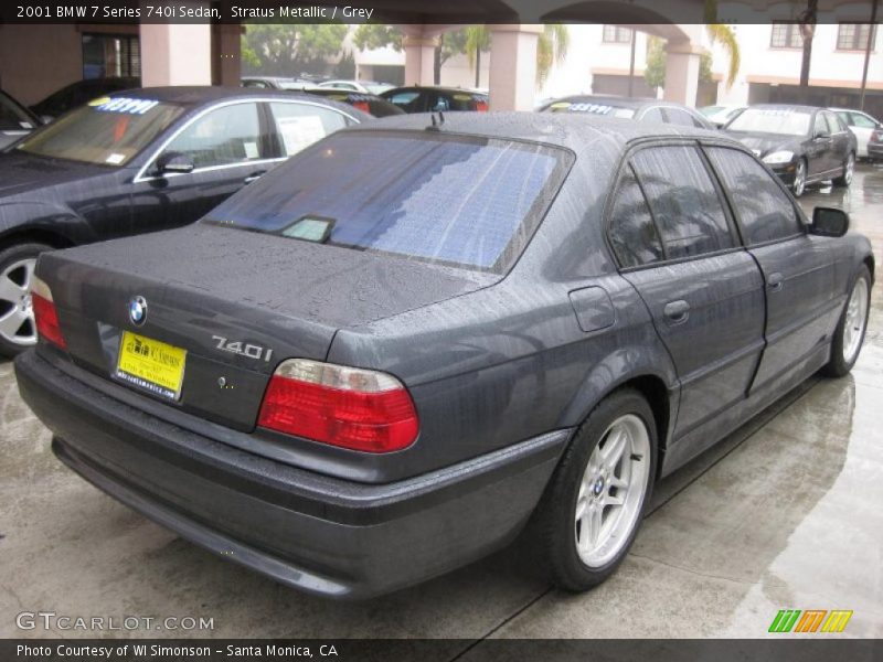 Stratus Metallic / Grey 2001 BMW 7 Series 740i Sedan