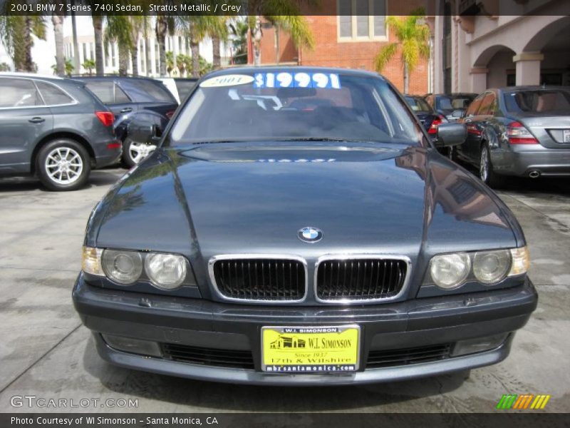 Stratus Metallic / Grey 2001 BMW 7 Series 740i Sedan