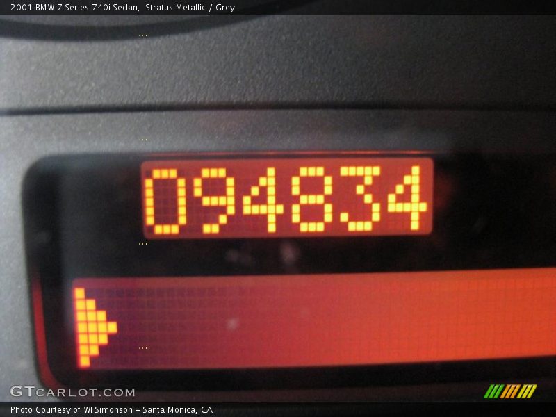 Stratus Metallic / Grey 2001 BMW 7 Series 740i Sedan