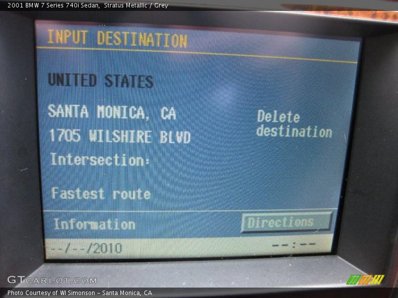 Stratus Metallic / Grey 2001 BMW 7 Series 740i Sedan