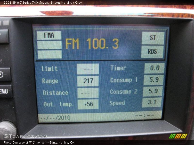Stratus Metallic / Grey 2001 BMW 7 Series 740i Sedan