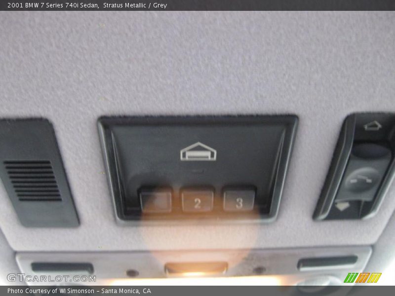 Stratus Metallic / Grey 2001 BMW 7 Series 740i Sedan
