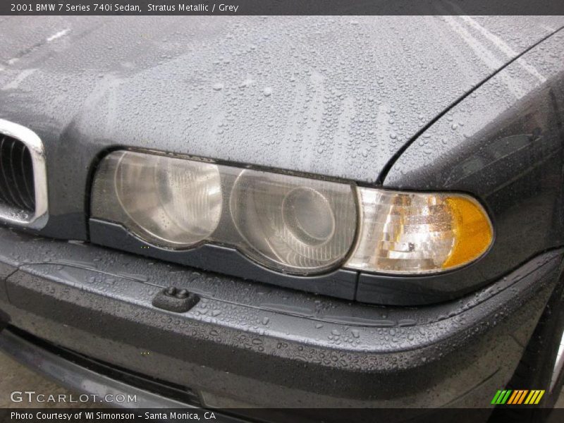 Stratus Metallic / Grey 2001 BMW 7 Series 740i Sedan