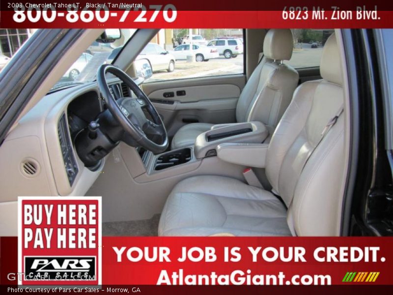 Black / Tan/Neutral 2003 Chevrolet Tahoe LT