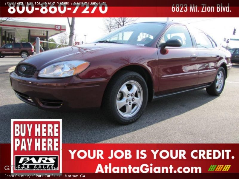 Merlot Metallic / Medium/Dark Flint 2007 Ford Taurus SE