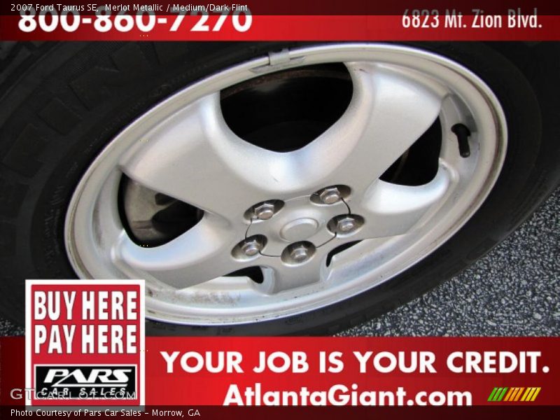 Merlot Metallic / Medium/Dark Flint 2007 Ford Taurus SE