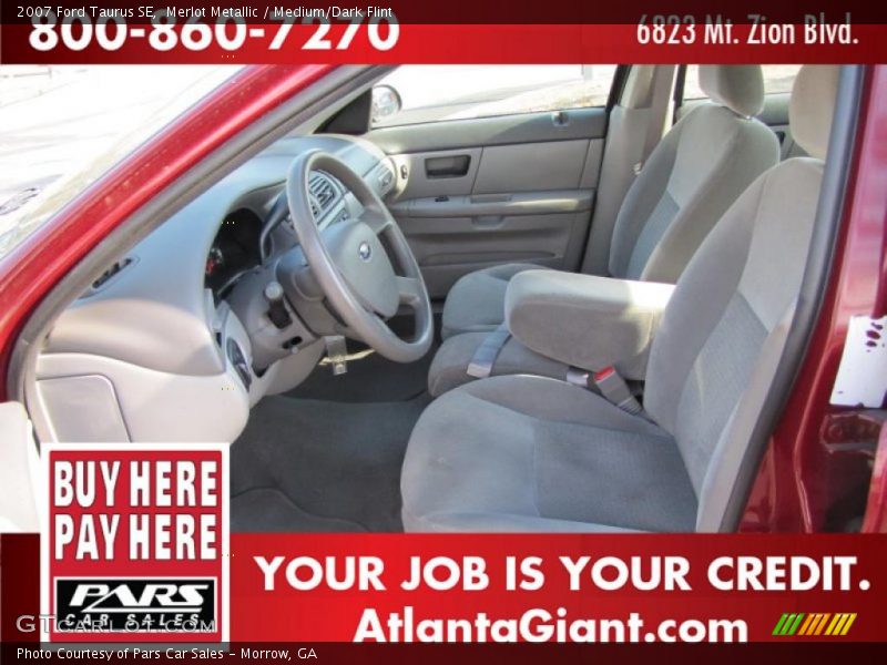Merlot Metallic / Medium/Dark Flint 2007 Ford Taurus SE