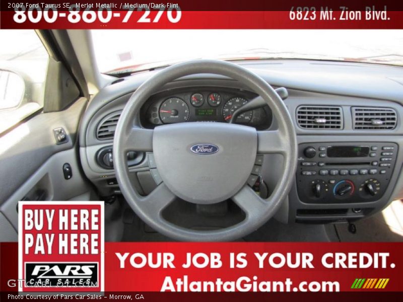 Merlot Metallic / Medium/Dark Flint 2007 Ford Taurus SE