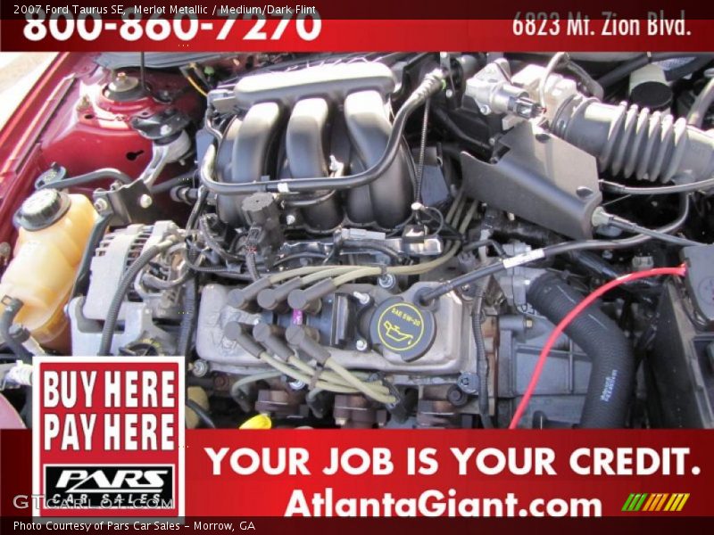 Merlot Metallic / Medium/Dark Flint 2007 Ford Taurus SE