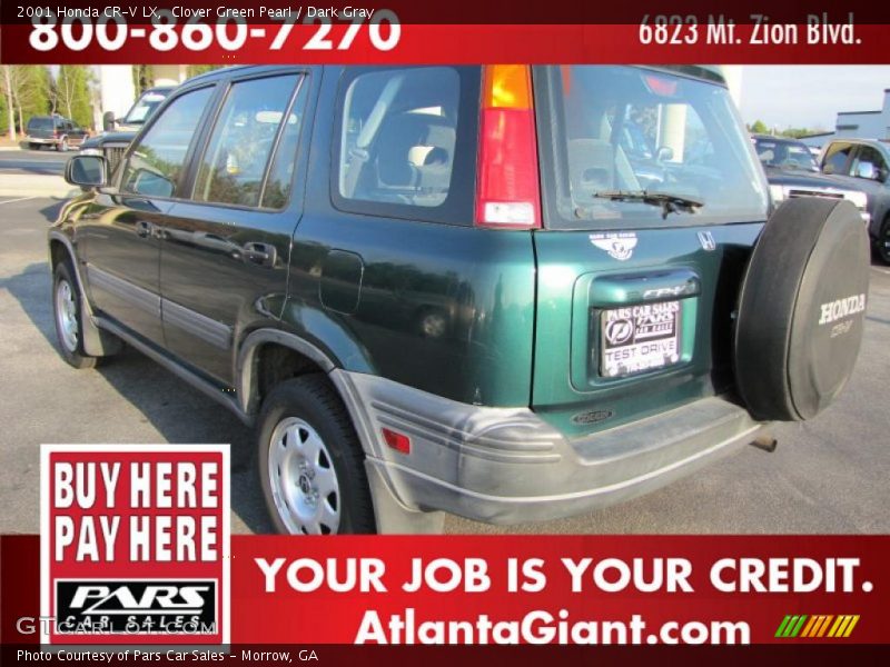 Clover Green Pearl / Dark Gray 2001 Honda CR-V LX