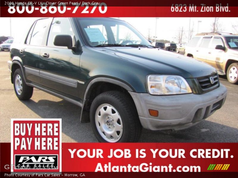 Clover Green Pearl / Dark Gray 2001 Honda CR-V LX