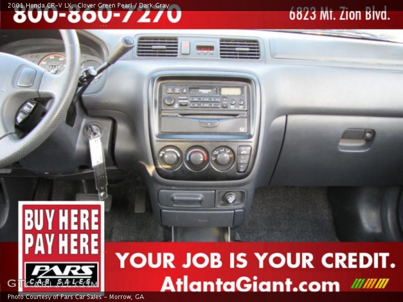 Clover Green Pearl / Dark Gray 2001 Honda CR-V LX