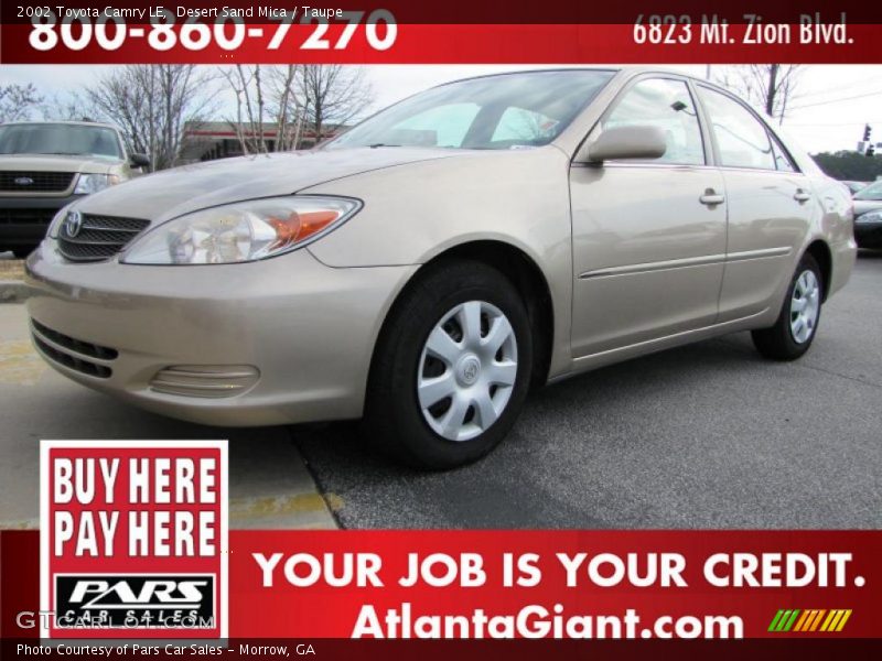 Desert Sand Mica / Taupe 2002 Toyota Camry LE