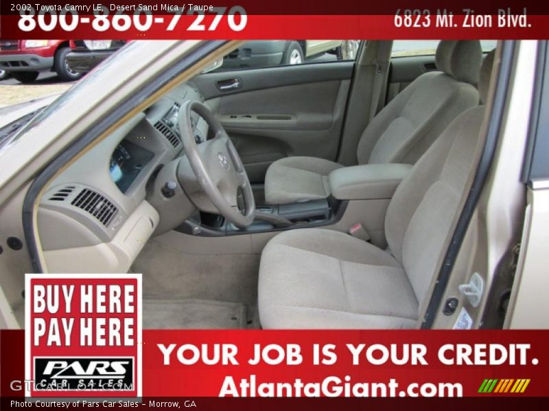 Desert Sand Mica / Taupe 2002 Toyota Camry LE