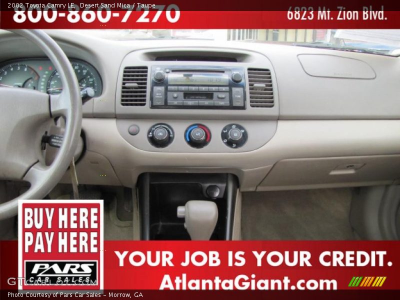 Desert Sand Mica / Taupe 2002 Toyota Camry LE