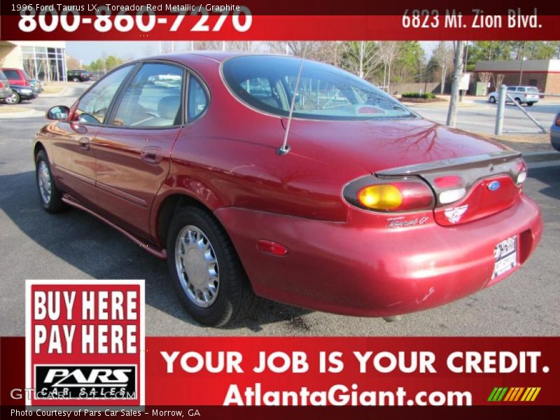 Toreador Red Metallic / Graphite 1996 Ford Taurus LX