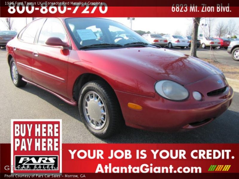 Toreador Red Metallic / Graphite 1996 Ford Taurus LX