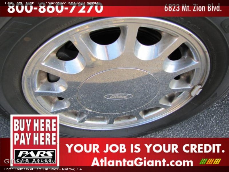 Toreador Red Metallic / Graphite 1996 Ford Taurus LX
