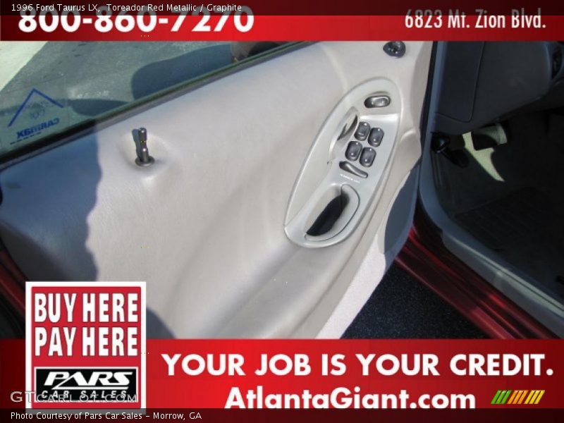 Toreador Red Metallic / Graphite 1996 Ford Taurus LX
