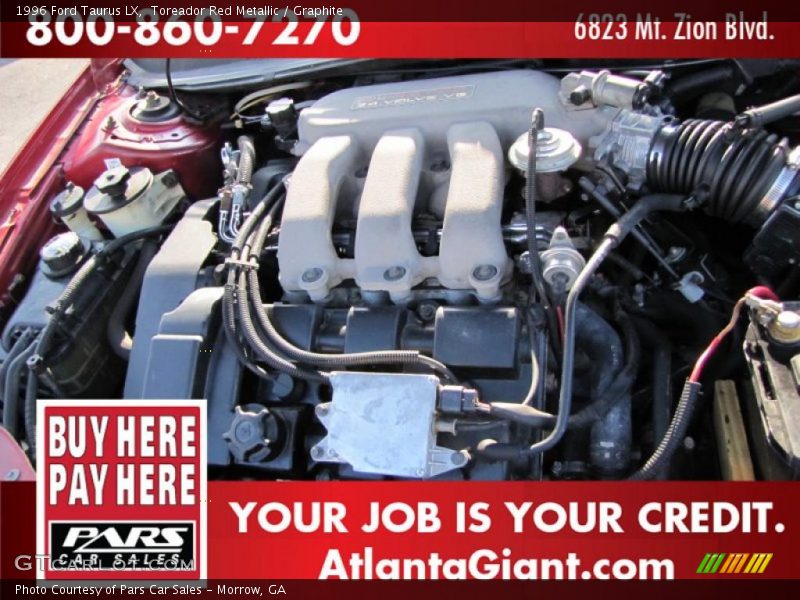 Toreador Red Metallic / Graphite 1996 Ford Taurus LX