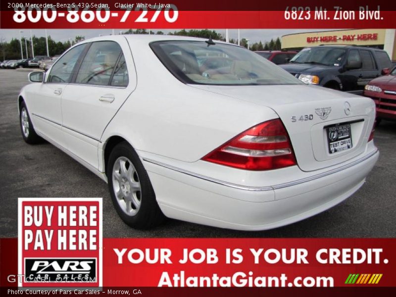 Glacier White / Java 2000 Mercedes-Benz S 430 Sedan