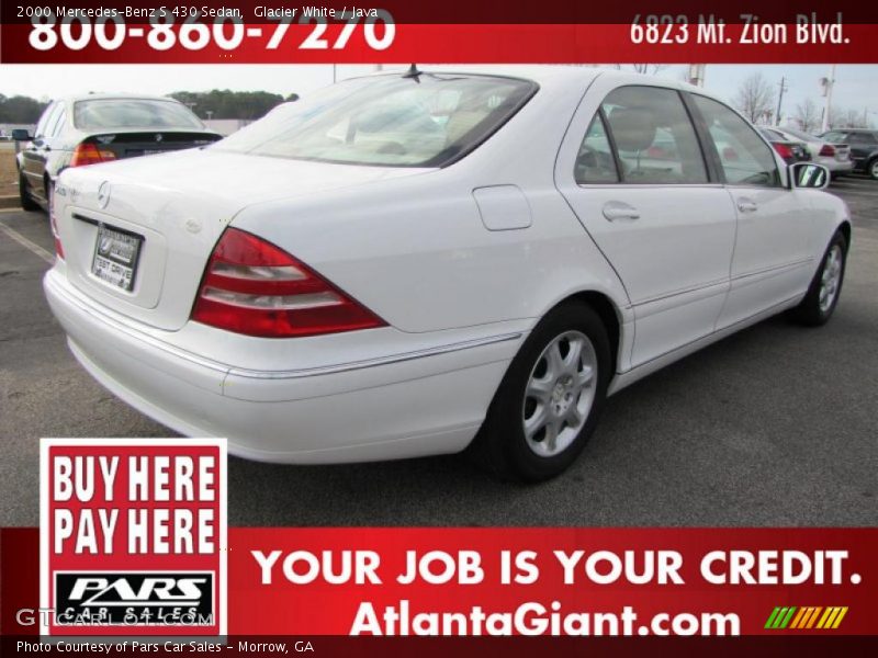 Glacier White / Java 2000 Mercedes-Benz S 430 Sedan