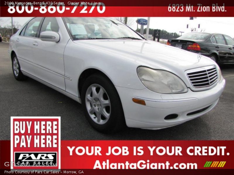 Glacier White / Java 2000 Mercedes-Benz S 430 Sedan