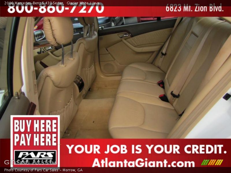 Glacier White / Java 2000 Mercedes-Benz S 430 Sedan