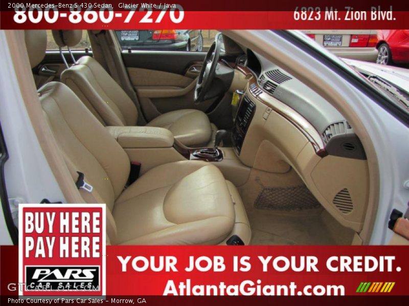Glacier White / Java 2000 Mercedes-Benz S 430 Sedan