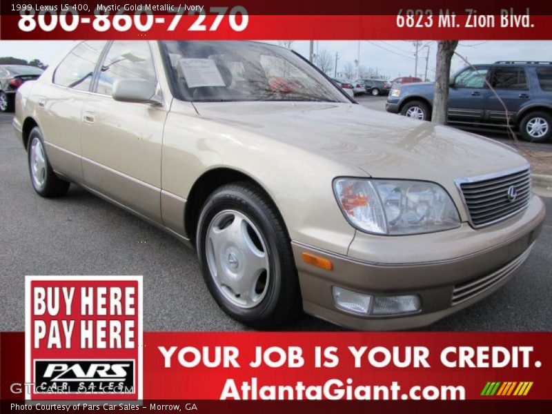 Mystic Gold Metallic / Ivory 1999 Lexus LS 400