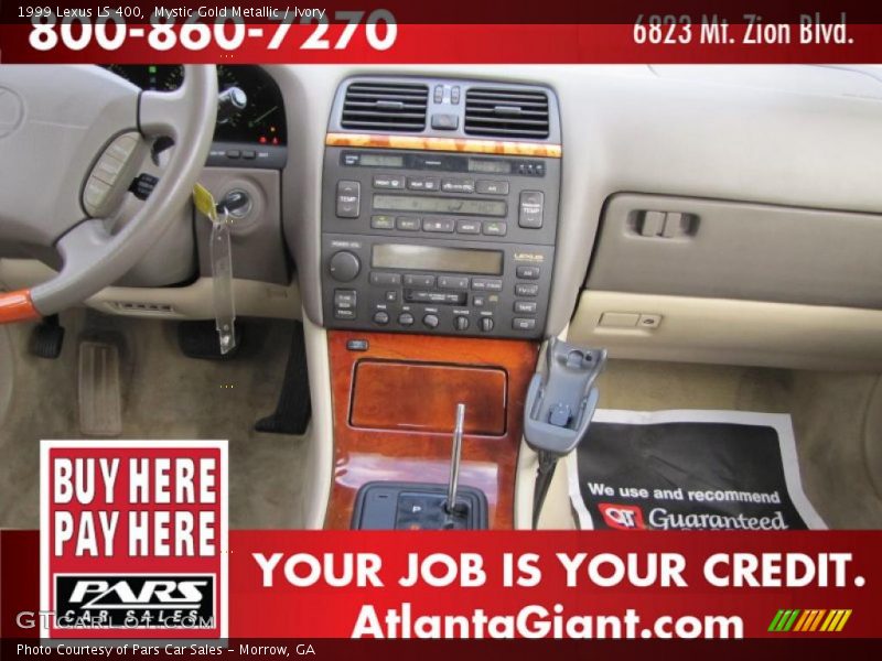 Mystic Gold Metallic / Ivory 1999 Lexus LS 400