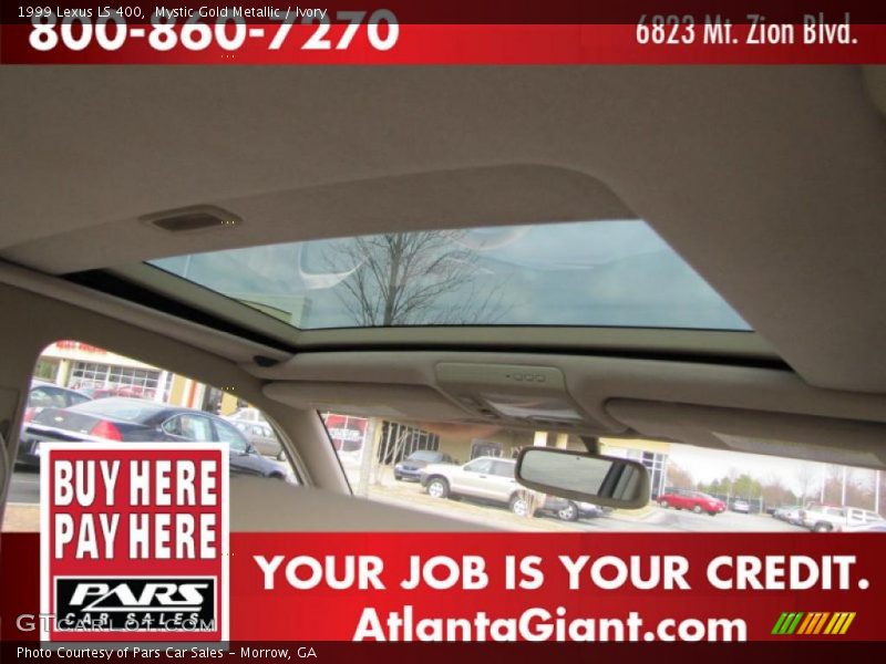 Mystic Gold Metallic / Ivory 1999 Lexus LS 400