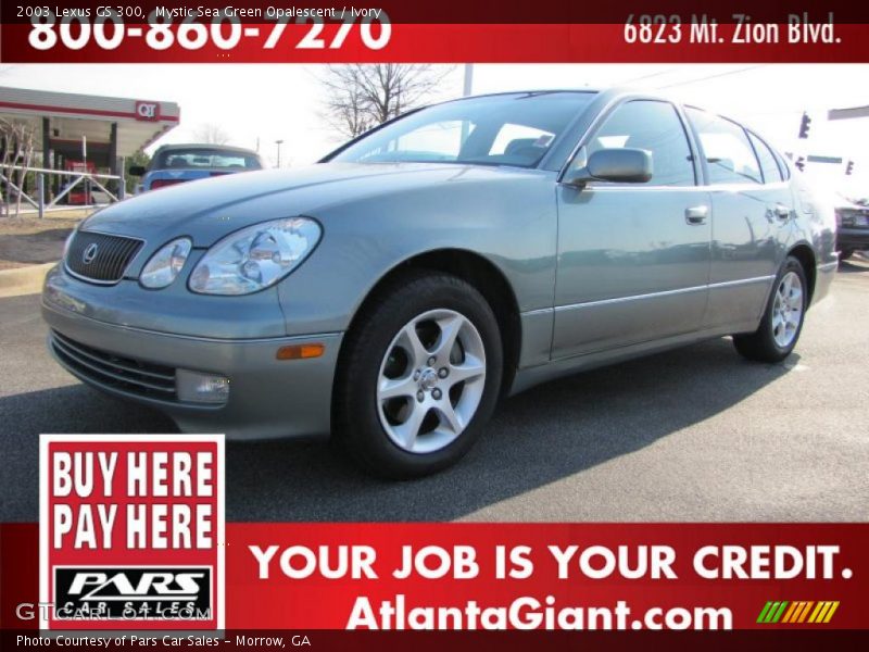 Mystic Sea Green Opalescent / Ivory 2003 Lexus GS 300