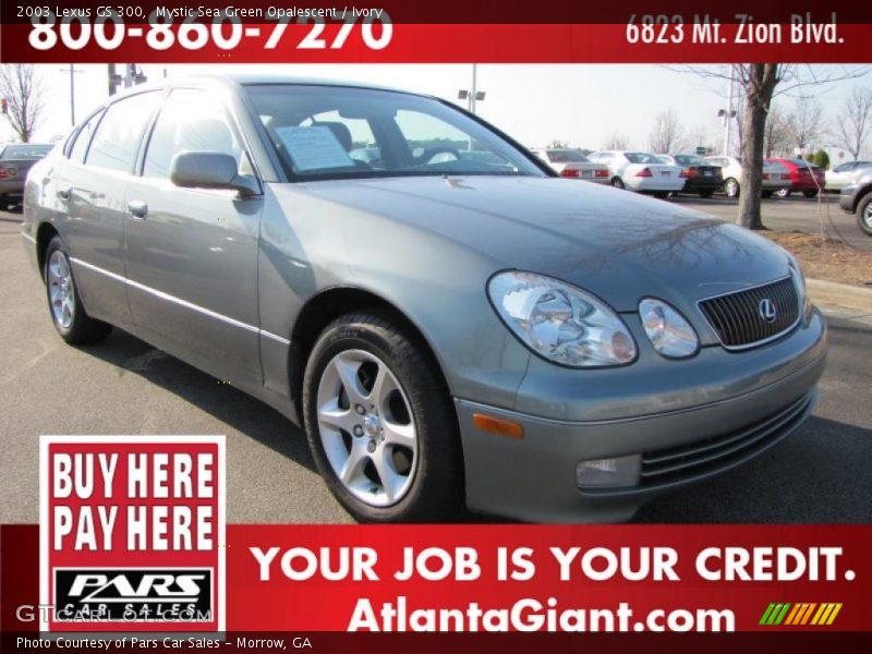 Mystic Sea Green Opalescent / Ivory 2003 Lexus GS 300