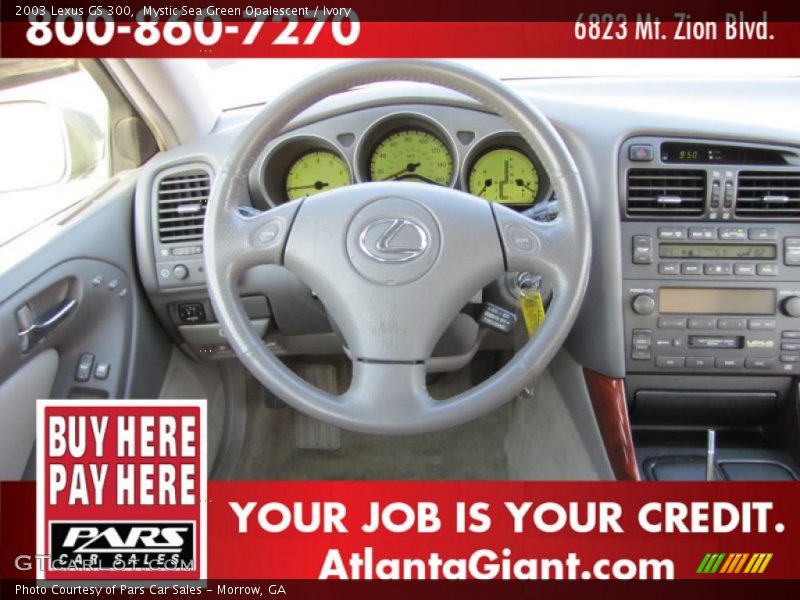 Mystic Sea Green Opalescent / Ivory 2003 Lexus GS 300