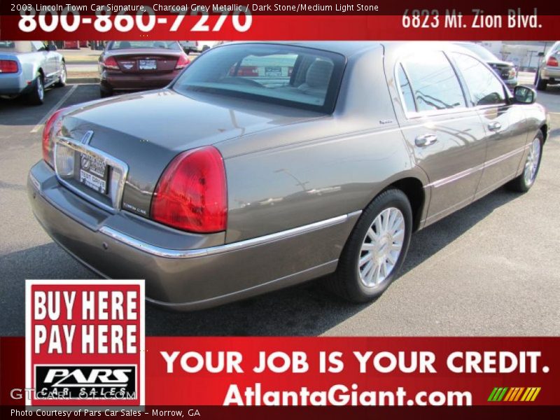 Charcoal Grey Metallic / Dark Stone/Medium Light Stone 2003 Lincoln Town Car Signature