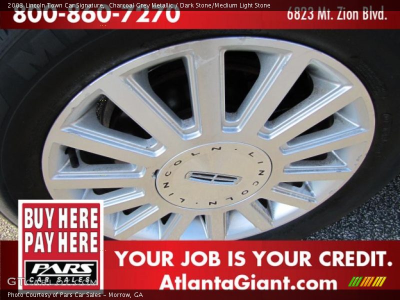 Charcoal Grey Metallic / Dark Stone/Medium Light Stone 2003 Lincoln Town Car Signature