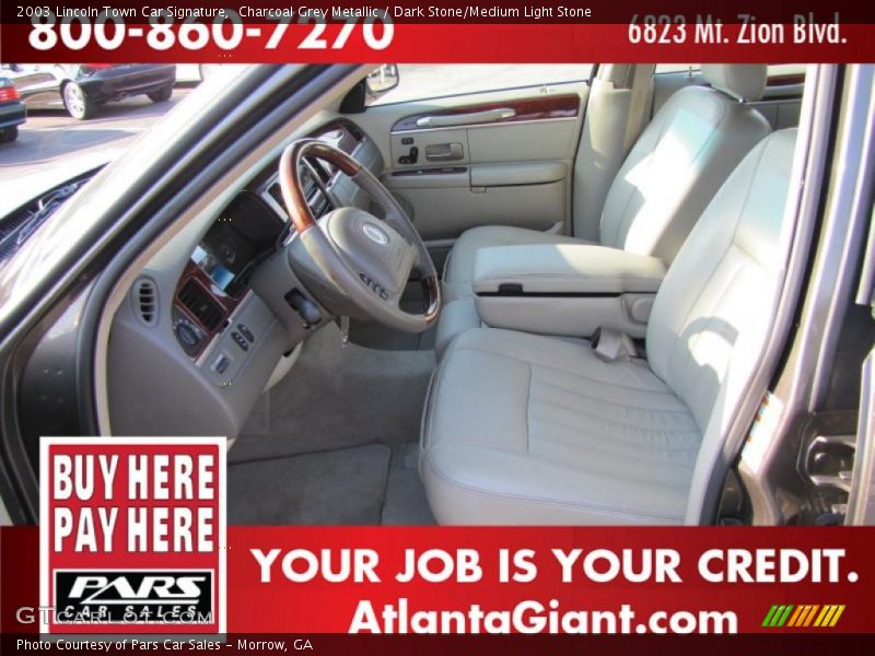 Charcoal Grey Metallic / Dark Stone/Medium Light Stone 2003 Lincoln Town Car Signature