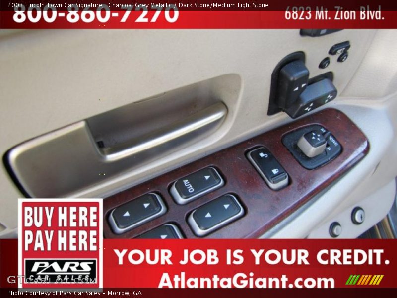 Charcoal Grey Metallic / Dark Stone/Medium Light Stone 2003 Lincoln Town Car Signature