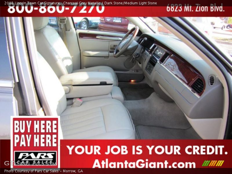 Charcoal Grey Metallic / Dark Stone/Medium Light Stone 2003 Lincoln Town Car Signature
