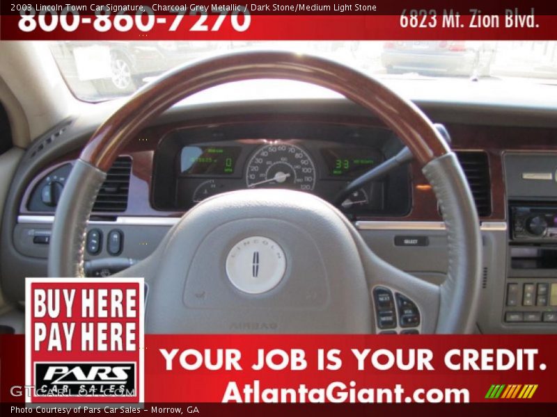 Charcoal Grey Metallic / Dark Stone/Medium Light Stone 2003 Lincoln Town Car Signature