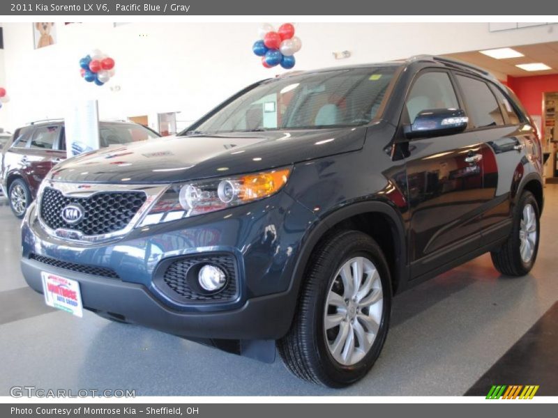Pacific Blue / Gray 2011 Kia Sorento LX V6