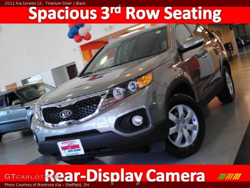 Titanium Silver / Black 2011 Kia Sorento LX