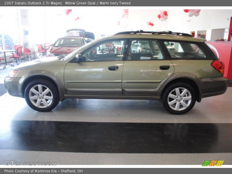 Willow Green Opal / Warm Ivory Tweed 2007 Subaru Outback 2.5i Wagon